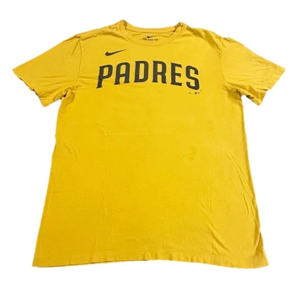 Nike San Diego Padres MLB T-Shirt Size Yellow/Black Small EUC FERNANDO TATIS JR - Picture 1 of 4